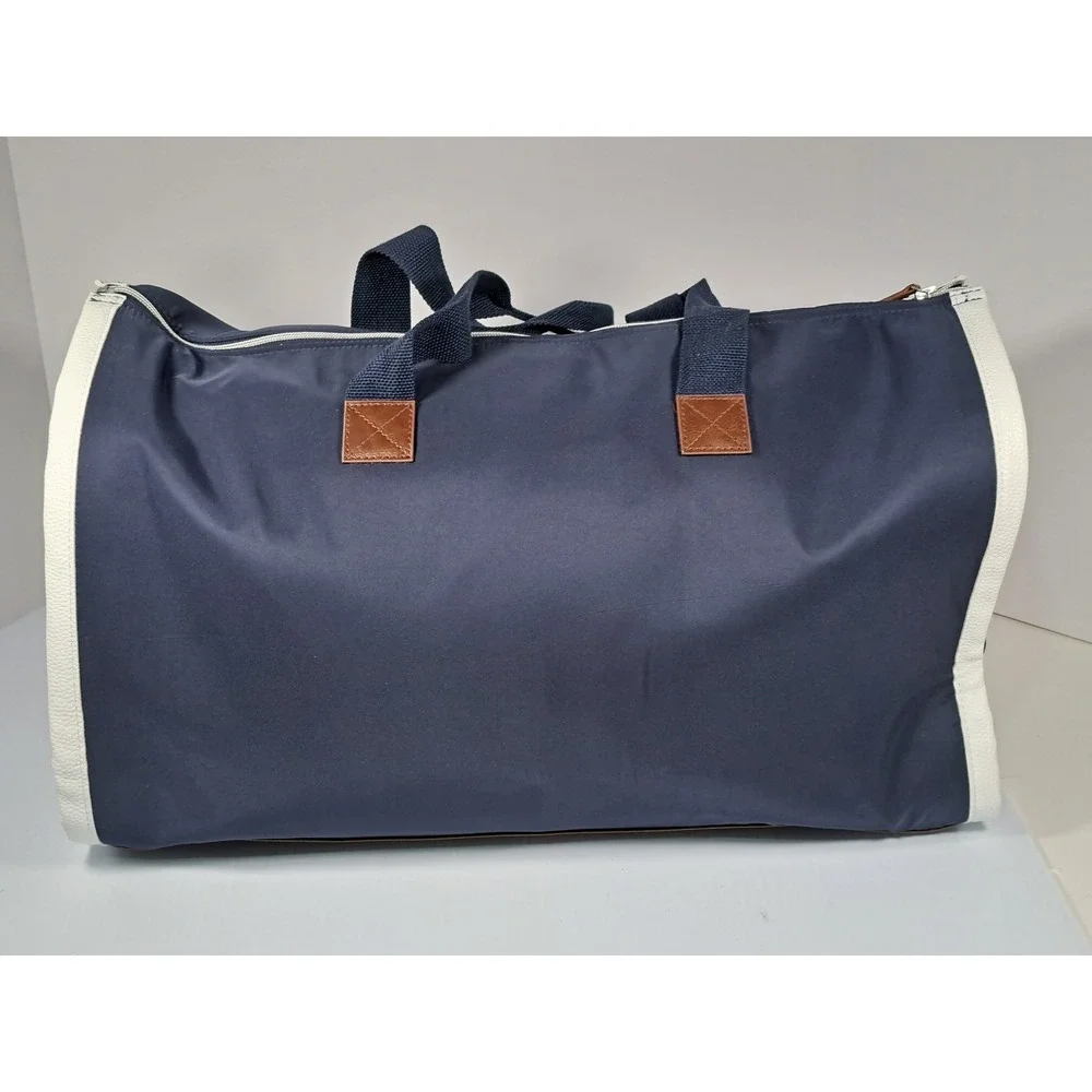 Polo Ralph Lauren Navy Blue Nylon Convertible Garment Bag Duffel Large Pony